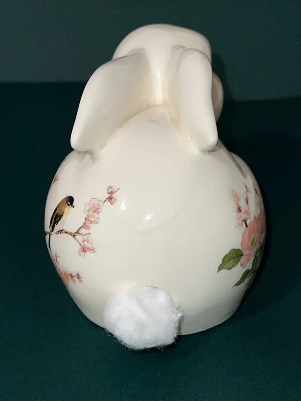 Vintage East Wind San Francisco Ceramic Bunny Cotton Ball Dispenser Japan